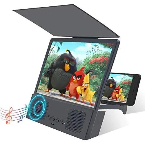 Randalfy Mobile Phone Amplifier - 8 inch 3D HD Portable Phone Amplifier Screen Phone Screen Magnifier with Bluetooth Speaker, Suitable for Various Mobile Phones Randalfy Mobile Phone Amplifier - 8 inch 3D HD Portable Phone Amplifier Screen Phone Screen Magnifier with Bluetooth Speaker, Suitable for Various Mobile Phones