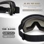 OutdoorMaster OTG Ski Goggles - Over Glasses Ski/Snowboard Goggles for Men, Women & Youth - 100% UV Protection