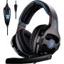 PS4 Gaming Headsets, Sades SA810 Xbox one Gaming Headphones 3.5MM Interface with MIC in-Line Control for Multiplatform PC/Xbox one/PS4/MAC/Tablet (Black Blue)