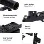 Acouto Camera Cage, Camera Cage Kit Aluminum Alloy Corrosion Resistant Camera Cage Stabilizer with Top Handle Follow Focus Rods for Sony A7II A7RII A7SII