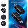 Adaptive Fast Charging USB Wall Charger, Qihop 4-Pack Fast Charging Block Travel USB Charger Adapter Compatible Samsung Galaxy S10 S9 S8 S7 S6 Note 8 9, iPhone, LG, HTC and More