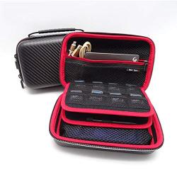 GHKJOK Multi-Function Digital Accessories Storage Bag, 3DSLL/XL Game Machine Package, Eva Mobile Hard Disk U Disk Data Line Power Protection Package,Portable Carbon fiber 3DS Game Bag – Black