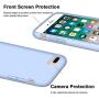 Anuck iPhone 8 Plus Case, iPhone 7 Plus Case, Soft Silicone Gel Rubber Bumper Case Microfiber Lining Hard Shell Shockproof Full-Body Protective Case Cover for iPhone 7 Plus /8 Plus 5.5" - Light Blue