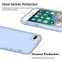 Anuck iPhone 8 Plus Case, iPhone 7 Plus Case, Soft Silicone Gel Rubber Bumper Case Microfiber Lining Hard Shell Shockproof Full-Body Protective Case Cover for iPhone 7 Plus /8 Plus 5.5" - Light Blue
