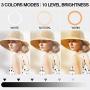 Gugusure 10" Led Ring Light with Tripod Stand & Phone Holder, Dimmable Desk Makeup Ring Light for Live Streaming/Make Up/YouTube Video, Selfie Ring Light with 3 Light Modes and 10 Brightness Level