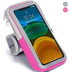 Universal Phone Holder For Running : Phone Armband Sleeve Workout Gear Arm Pouch Case & Bag For Apple iPhone 6 7 7S 8 8S PLUS X XS XR MAX & Galaxy Note 7 8 9 - ALL PLUS SIZED PHONES UP TO 6.4 INCHES