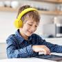 Kids Headphones, gorsun Lightweight Stereo Foldable Wired Headphones for Kids Adults Adjustable Headband Headset for Cellphones Smartphones iPhone Laptop Computer Mp3/4 Earphones(Yellow)
