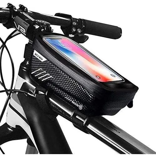 zwq Bicycle Phone Holder, Waterproof Cycle Cell Phone Mount, Handlebar Phone Bag with Touch Screen, Bicycle Storage Bag, Bicycle Bag Compatible for iPhone Samsung Smart Phone up to 6.5. (Black) zwq Bicycle Phone Holder, Waterproof Cycle Cell Phone Mount, Handlebar Phone Bag with Touch Screen, Bicycle Storage Bag, Bicycle Bag Compatible for iPhone Samsung Smart Phone up to 6.5. (Black)