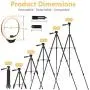 10” LED Selfie Ring Light with Stand and Phone Holder, Torjim Dimmable Circle Light for Photography, Makeup, Vlogging, Live Streaming, Camera Video Recording, Compatible with iPhone Android