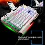 Satisfy your comfortable and healthy life ZGB G700 104 Keys USB Wired Mechanical Feel RGB Backlight Metal Panel Suspension Gaming Keyboard with Phone Holder,For E-sports mechanical game keyboard(Black