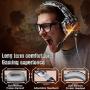 Unisun PS4 Headset Gaming Headphone for PC with Microphone 3.5mm Jack Splitter Stereo Sound Breathing RGB Light Adjustable Mic for Xbox One Mac Laptop PC Mobile