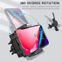 Car Phone Mount Air Vent Cell Phone Holder for Car Compatible with iPhone 11 Pro Max XR Xs Max Xs X 8 7 6 Plus Samsung Galaxy 10 S10+ S9 S8 LG Google Nexus Nokia Sony and More (Black)