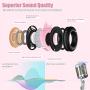 BENGOO Stereo Gaming Headset for PS4, PC, Xbox One Controller, Noise Cancelling Over Ear Headphones Mic, LED Light, Bass Surround, Soft Memory Earmuffs for Laptop Mac Nintendo Switch Games - Pink