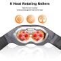 Sunanth Shiatsu Back and Neck Massager with Heat,Deep Tissue 3D Kneading Massage for Shoulder,Waist, Body Muscle Pain Relief Use at Home,Office and Car