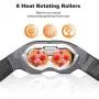 Sunanth Shiatsu Back and Neck Massager with Heat,Deep Tissue 3D Kneading Massage for Shoulder,Waist, Body Muscle Pain Relief Use at Home,Office and Car