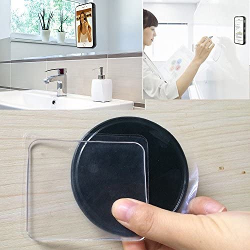 12Pcs Removable Sticky Cell Pads Gel Pads Double Side Cell Phone Pads Holder Non-Slip Mat for Wide Applications Stick to Car Dashboard Glass Mirrors Whiteboards Metal Kitchen Cabinets Tile