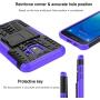 RioGree Phone Case for Samsung Galaxy J2 / Core / J2 Dash /J2 Pure Case, Heavy Duty Cell Phone Shockproof with Kickstand Cover Skin TPU, Purple