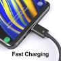 Netdot Gen7 Nylon Braided USB-C Magnetic Fast Charging Cable Compatible with Type-C Smartphone(3.3ft USB-C/2 Pack Black)