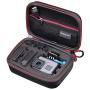 Smatree Carrying Case Compatible for GoPro Hero 8/7/6/5/4/3+/3/2/1/GOPRO HERO (2018)/DJI Osmo Action(Black & Red)-Extra-Small