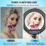 Yesker Ring Light 18 inch with Tripod Stand Ringlight Kit Dimmable 6000K/3200K Circle Lighting Phone Holder Bluetooth Remote Carry Bag for Zoom TikTok Makeup Video Photography Blogging Portrait