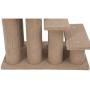 PawHut 25" 4-Step Multi-Level Carpeted Cat Scratching Post Pet Stairs