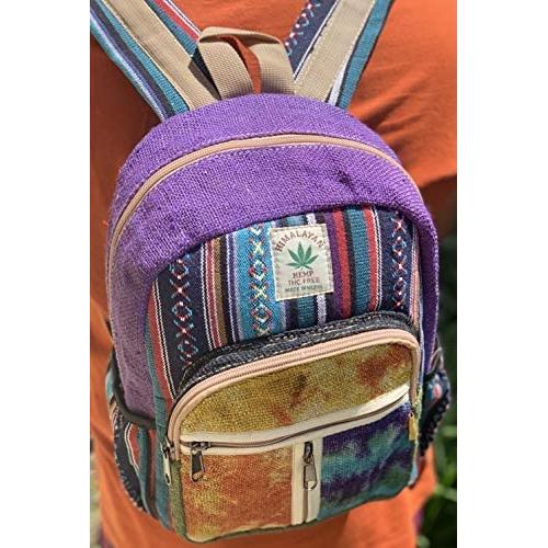 Unique Tie-dye Mini Hemp Backpack Small Back Pack Boho Backpack 100% Core Hemp| 100% VEGAN | Handmade with Love.
