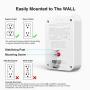 2 Pack Multi Plug Outlet Extender with 3 USB (2 USB-A 1 USB-C 4.5 A), 6 Outlet Surge Protector Power Strip, Wall Mount Adapter Tap with Phone Holder for Office Home (490 Joules, White)