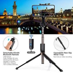 Selfie Stick Bluetooth, Newest Version Extendable Selfie Stick with Wireless Remote and Tripod for iPhone Xs MAX/XR/XS/X/iPhone 8/8 Plus/iPhone 6/Galaxy S9/S9 Plus/Note 8 Google, Huawei and More