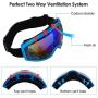 EXP VISION Snowboard Ski Goggles for Men Women, Polarized Ski Goggles UV Protection Anti Fog OTG Snow Winter Goggles for Skiing, Skating, Outdoor Sport