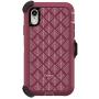 OtterBox DEFENDER SERIES SCREENLESS EDITION Case for iPhone Xr - Retail Packaging - HAPPA (SILVER PINK/RED PLUM/HAPPA GRAPHIC)