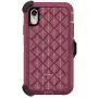 OtterBox DEFENDER SERIES SCREENLESS EDITION Case for iPhone Xr - Retail Packaging - HAPPA (SILVER PINK/RED PLUM/HAPPA GRAPHIC)