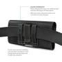 Nylon Belt Holster for iPhone 11, 11 Pro Max, Xs Max, XR, 8 Plus with Rugged Case. Durable Nylon with Chestnut Stitching. Strong Magnetic Closure and Reinforced Belt Loops. (Fits Rugged Case)