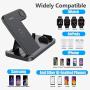 EVIGAL 4 in 1 Wireless Charger, Qi-Certified Fast Charging Station Compatible Apple Watch & AirPods & Apple Pencil, iPhone11/11Pro/11Pro Max/X/XS/XS Max/XR/8/8Plus, Samsung, Etc (with QC3.0 Adapter)
