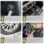 WindGallop Small Portable Air Compressor Tire Inflator with Pressure Gauge Car Tire Pump 12V DC Tire Compressor Electric Air Pump for Car Tires Bike Motorbike Tire Balls Other Inflatables (Blue)