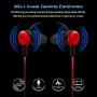 In Ear Gaming Headphones, ELEGIANT Wired Video Noise Reduction Gaming Earbuds with Dual Microphone Ergonomic Comfort-Fit Headsets for PC, PS4, Xbox1, Nintendo Switch and Laptop, Mobile Phone-Black Red