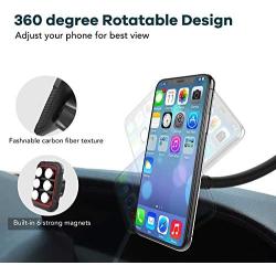 OQTIQ Magnetic Car Phone Mount, Dashboard Windshield Car Phone Holder with 7.5-Inch Long Arm, Strong Sticky Gel Suction Cup, Anti-Shake Stabilizer Compatible with iPhone 11 pro/11 pro max/XS/XR/X/8/7