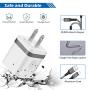Phone Charger Cable 6 FT with Wall Plug, WHIRELEAST Braided Long Phone Charging Cord + Dual USB Wall Charger Block Adapter Compatible with iPhone 11/11 Pro Max/XS/XR/X/8/7/6 Plus, iPad (4-Pack)