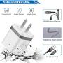 LUOBOL Phone Charger Cable 10 FT with Wall Plug, Braided Long Phone Charging Cord + Dual USB Wall Charger Block Adapter Compatible with iPhone 11/11 Pro Max/XS/XR/X/8/7/6 Plus, iPad (4-Pack)