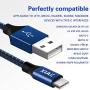 USB C Cable,XIAE 5Pack (3/3/6/6/10FT) Nylon Braided Fast Charging Cable Aluminum Housing Compatible with Samsung Galaxy S10 S9 Note 9 8 S8 Plus,LG V30 V20 G6,Google Pixel,Huawei P30/P20-Black&Blue