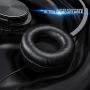 Vogek On Ear Headphones with Mic, Stereo Bass Fold-Flat Headset, Wired Portable Earphones with Safe Volume Limited 94dB, Adjustable Headband and 1.5M Tangle Free Cord for Kids Students, Black