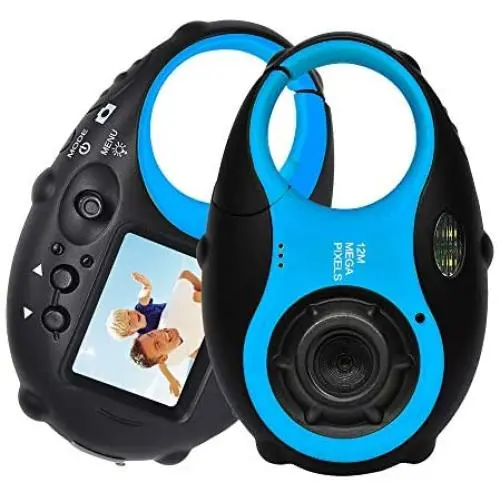 Ishare Kids Camera Cute Camera 12MP 4× Digital Zoom, Digital Kids Camera with Video, Mini Kids Camera with Photo Frame for Girls and Boys, (Blue)