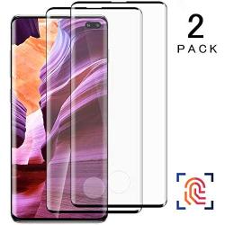 Galaxy S10 Plus Screen Protector, 2-Pack Tempered Glass [Fingerprint Sensor Support, 9H Hardness, 3D Curved Full Coverage, Bubble Free] HD Glass Screen Film for Samsung Galaxy S10 Plus/S10+ 5G (6.4")