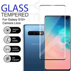 Galaxy S10 Plus HD Clear Tempered Glass Screen Protector+Camera Lens Protectors by YEYEBF, [2+2 Pack] [Case-Friendly] [9H Hardness] Full Coverage Screen Protector Cover Shield