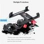 GOEXM Bike & Motorcycle Phone Mount, Aluminum Alloy Bicycle Cell Phone Holder Adjustable 360° Rotatable Universal Bike Handlebar Phone GPS Mount Fits for Most of Smartphones