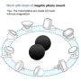 Ozgoe Happy Bell (12 Pack) Mini Mount Metal Plate with Adhesive for Collapsible Grip & Magnetic Phone Car Mount Holder Cradle (Compatible with Magnetic Mounts),Black