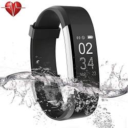 Ulvench Waterproof Fitness Tracker, Smart Watch for Calorie Counter Heart Rate Monitor Sleep Monitor Step Counter, Watch Pedometer, GPS, IP67 Waterproof Activity Tracker for Smartphone Cellphone