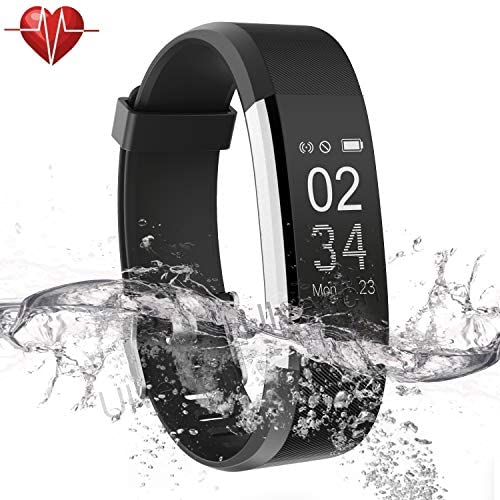 Ulvench Waterproof Fitness Tracker, Smart Watch for Calorie Counter Heart Rate Monitor Sleep Monitor Step Counter, Watch Pedometer, GPS, IP67 Waterproof Activity Tracker for Smartphone Cellphone