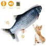 BEELIKE Cat Toy Moving Fish Electric Cat Kicker Toy Realistic Flopping Fish Simulation Wiggle Fish Catnip Toys Motion Activated Kitten Toy Plush Interactive Cat Toys Kitty Toy for Cat Exercise