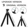 YeahWhee Phone Tripod, Flexible Cell Phone Selfie Stick Tripod Stand Camera Tripod Holder with Wireless Bluetooth Remote and Universal Clip for iPhone, Android Phone, Sports Camera GoPro