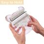 Kalimba Thumb Piano 17 Keys, Portable Crystal Acrylic Made Artwork Finger Piano with EVA Waterproof Hard Protective Case, Gift for Kids Adult Beginners